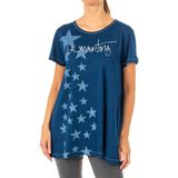 Dames-T-shirt - Blauw - LWR304 - Korte Mouwen - Ronde Hals