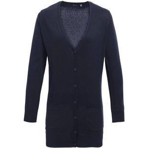 Premier Dames/Dames Longline V Hals Vest (Marine)