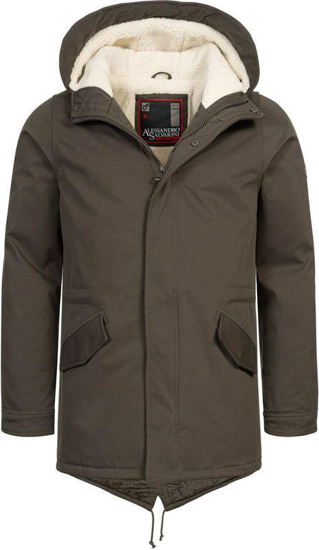 Alessandro Salvarini heren winterparka met teddovoering en capuchon