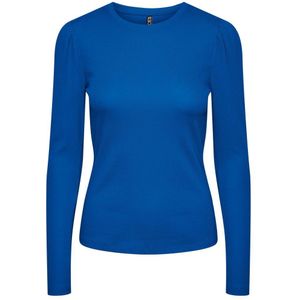 PIECES Top PCRUKA  Met Plooien Blauw - Maat XL