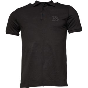 Dolce & Gabbana - Polo Shirt - Donkergrijs - Korte Mouwen