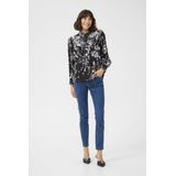 Kaffe - Blouse 'Isa' - Grijs - Klassieke Blouse - Driekwart Mouw