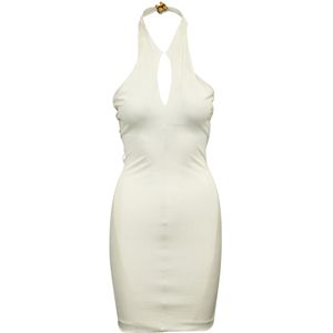 Ivoor Jurk met Bamboe Elementen