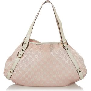 Vintage Gucci Guccissima Pelham Shoulder Bag Pink