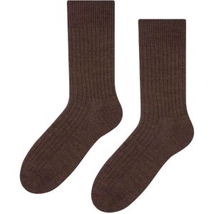 Steven - Heren Alpaca Wol Sokken - 1 Paar Warme Gebreide Boot Sokken voor Winter - Bruin