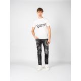 John Richmond - Eenvoudig T-shirt - Wit - Katoen - Korte Mouwen - Ronde Hals