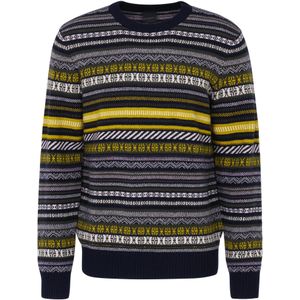 Gebreide Trui - Olijf - Wolmix - Regular Fit