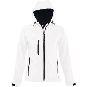 SOLS Dames/dames Replay Hooded Soft Shell Jacket (ademend, winddicht en waterbestendig) (Wit)