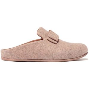 Damespantoffels Fit Flop Chrissie II Haus e01 Bow Felt in Beige