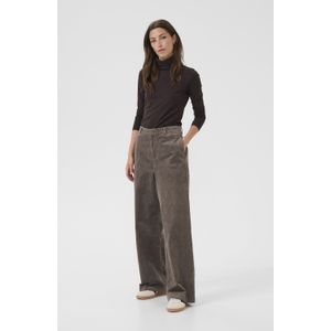 Part Two - Clarisse - Broek - Mokka - Corduroy - Wide Leg - Mid Waist