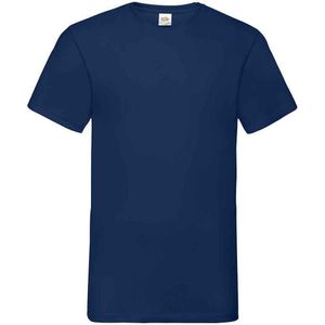 Fruit of the Loom Heren Valueweight V Neck T-shirt (Marine)