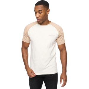 Crosshatch Heren Meza T-Shirt (Off White/Stone)