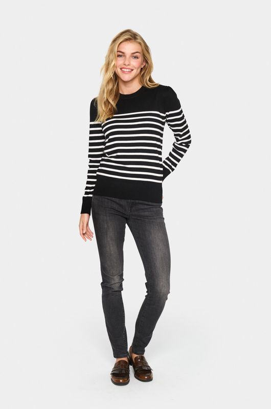 Saint Tropez - Knitwear - Gestreept - Lange Mouwen - Ronde Hals