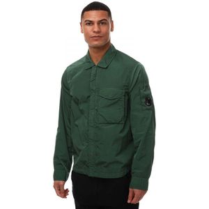Men's C.P. Company Chrome R Overshirt In Green - Maat S