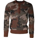 Camouflage Brei Henley Truien