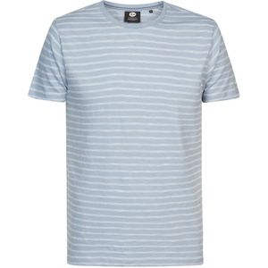 Petrol Industries - Heren Striped T-Shirt - Blauw