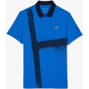 Heren Lacoste Sport Novak Djokovic Poloshirt in Blauw