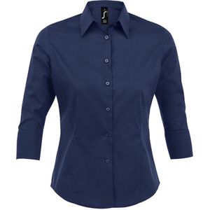 SOLS Dames/dames Effect 3/4 mouw passend werkoverhemd (Donkerblauw)