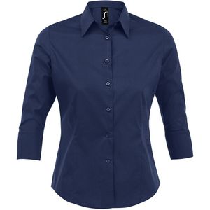 SOLS Dames/dames Effect 3/4 mouw passend werkoverhemd (Donkerblauw)