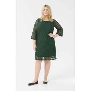 Jersey jurk A-shape dark green
