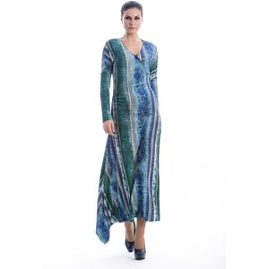 Conquista - A-lijn Jurk - Maxilengte - Viscose-Elastan - Lange Mouwen