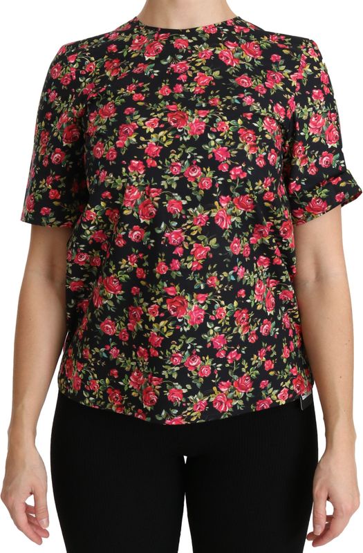 Dolce & Gabbana - TSH4267 - Top - Zwart - Floral Print
