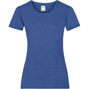 Fruit of the Loom Dames/vrouwen Lady-Fit Valueweight Short Sleeve T-Shirt (Pak van 5) (Retro Heather Royal)