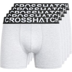 Crosshatch Heren Astral Boxershorts (Set van 5) (Grijze Mergel)
