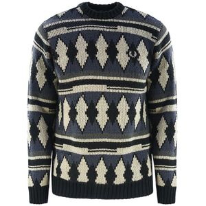 Fred Perry Chunky Jacquard Light Oyster Jumper