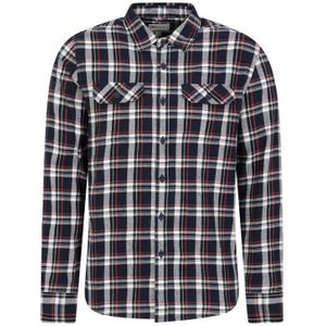 Mountain Warehouse Heren Overhemd Met Lange Mouwen In Molton (Blauw) - Maat 2XS