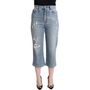 Dolce & Gabbana - Capri Cropped Denim Jeans - Blauw
