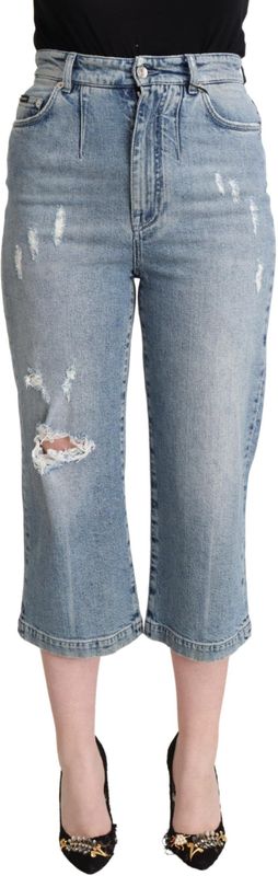 Dolce & Gabbana - Capri Cropped Denim Jeans - Blauw