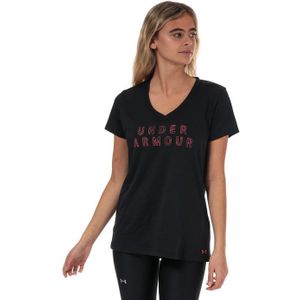 Under Armour - UA Tech - T-shirt - Zwart - Grafisch - V-hals voor Dames