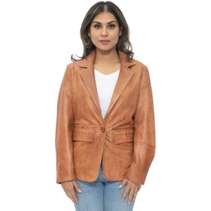 Dames - Leren Blazerjack - Zacht Lamsnappaleer - Apeldoorn