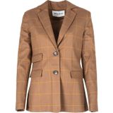 Silvian Heach - Sportjas met Ruitpatroon - Bruin - Dames - 100% Polyester