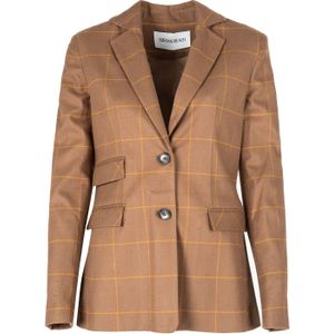 Silvian Heach - Sportjas met Ruitpatroon - Bruin - Dames - 100% Polyester