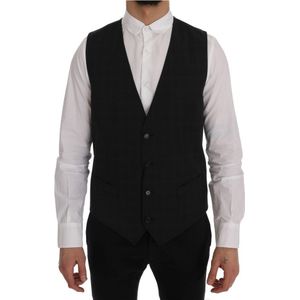 Dolce & Gabbana Grijs Wollen Stretch Vest Voor Heren - Maat L