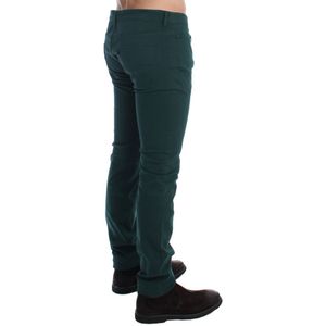 Costume National Heren Groen Slim Fit Katoenen Stretch Broek Jeans - Maat 34 (Taille)