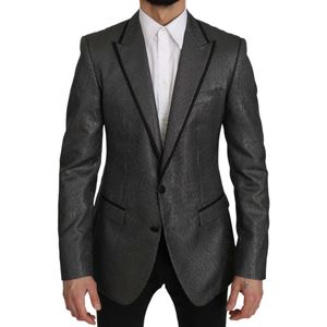 Dolce & Gabbana Grijs Gestreept MARTINI Slim Blazer Jasje Voor Heren - Maat M