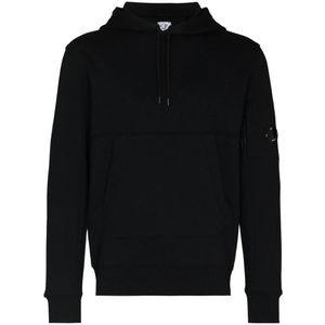 CP Company katoenen hoodie met logopatch in zwart