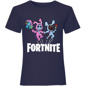 Fortnite Meisjes T-shirt Bunny Trouble (Marine)