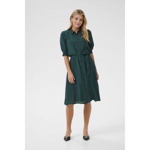 Jurk - KAemine - Regular Fit - Groen - Dames Overhemdjurk