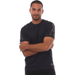 Emporio Armani Heren EA7 Logo Katoenen Jersey T-shirt (Marine)
