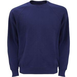 Fruit Of The Loom Heren Raglan Mouwen Belcoro® Sweatshirt (Donker Marine) - Maat 2XL