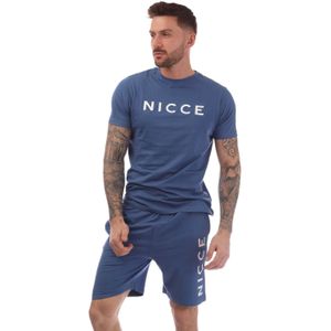 NICCE - Rowan - Loungeset - Blauw - T-shirt en Shorts - 100% Katoen