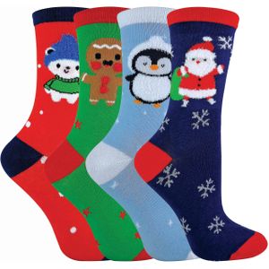 Set van 4 katoenrijke kerstsokken voor kinderen - SK301