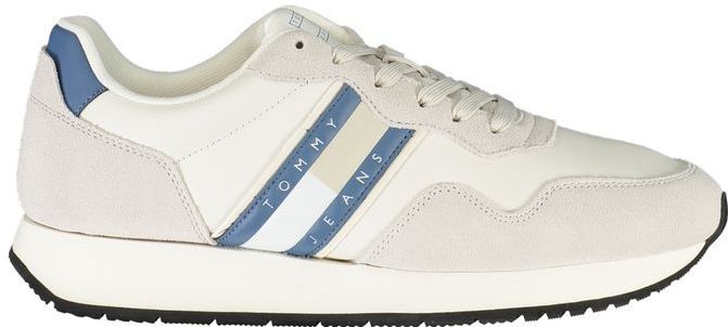 Tommy Hilfiger - Witte Leren Heren Sneaker - Sportschoenen