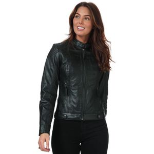 Elle - Annette - Leren Jack - Zwart - Dames