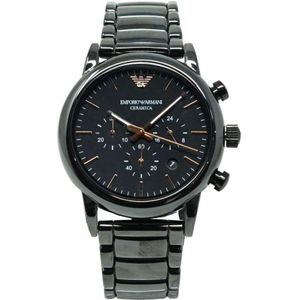 Emporio Armani AR1509 donkerzilveren horloge