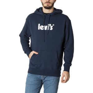 Men's Levis Relaxed Graphic Hoody in Dark Blue